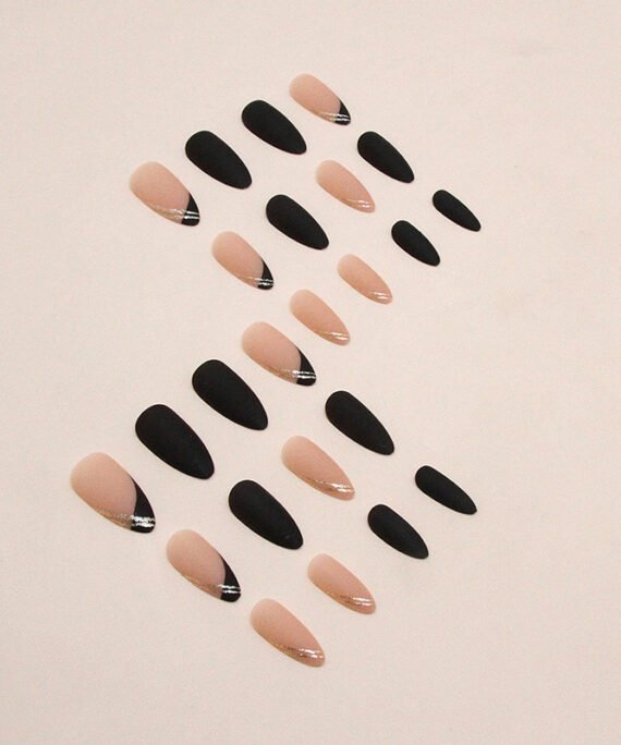 Black Press on Nails