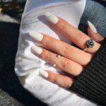 White Matte | Oval Press On Nails | HerNails