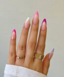Modern Pink French Nails