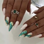 Marble Stiletto | Press On Nails | HerNails