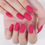 Matte Fuchsia Pink | Coffin Press On Nails | HerNails