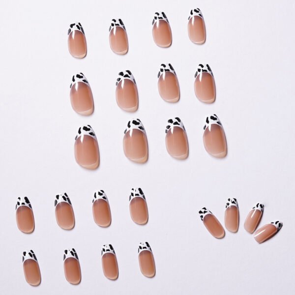 Cow-print French Nails