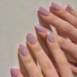 Pink Chromatic | Almond Medium Length Press On Nails | HerNails