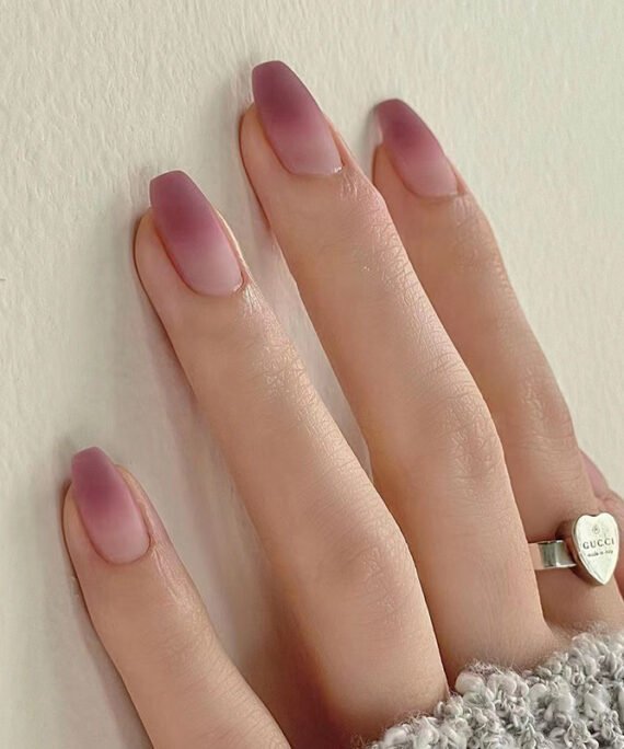 Nude and Pink ombre