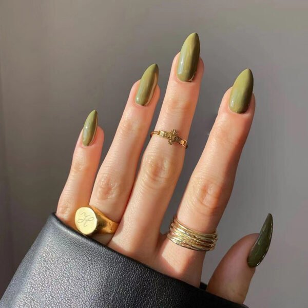Sage Almond Nails
