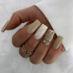 Nude Glam | Square Press On Nails | HerNails