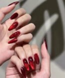 Chromatic Wine Red nails