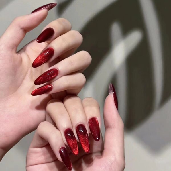 Chromatic Wine Red nails