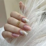 Nude Pink and Gold | Press On Nails | HerNails