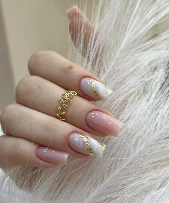 Nude pink and Gold