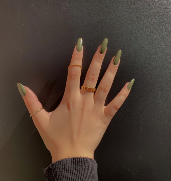 Sage Almond Nails