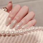 Aorora Milk White | Almond Long Length Press On Nails | HerNails
