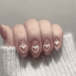 Little Romance - Heart Shape Cat Eyes | Almond Medium Length Press On Nails | HerNails