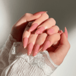 Nude Pink Almond | Stiletto Long Length Press On Nails | HerNails