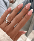Simple French Almond Nails