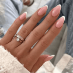 Simple French Almond Nails | Medium Length Press On Nails | HerNails