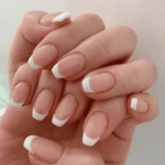 Simple French Coffin Nails | Press On Nails | HerNails